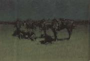 Frederic Remington Night Halt of Cavalry (mk43) oil painting picture wholesale